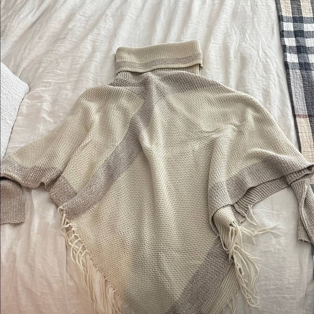Elegant Cream and Brown Women's Sweater